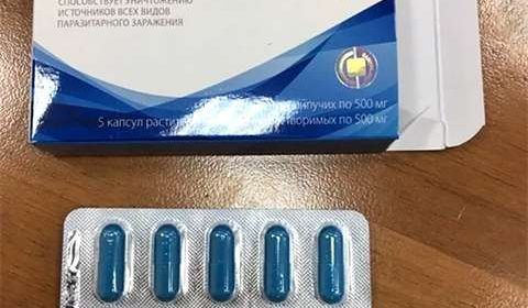 Фото упаковки и капсул с таблетками Unitox